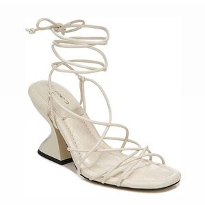 Sam Edelman Cream Strappy Heels
